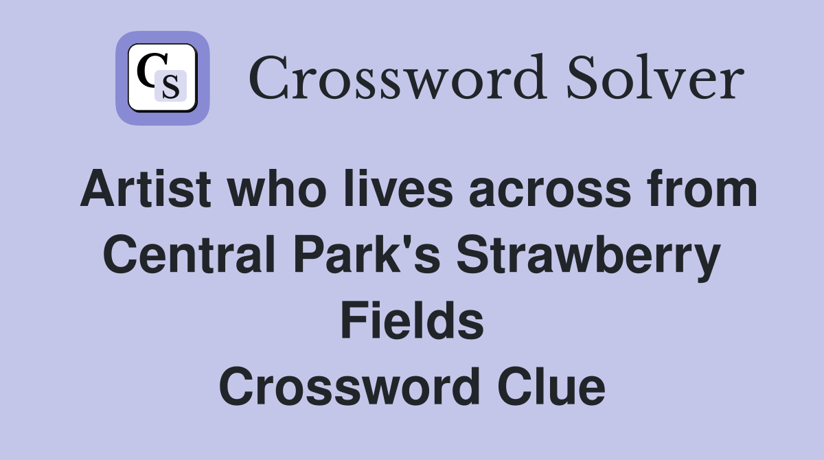 Artist who lives across from Central Park's Strawberry Fields